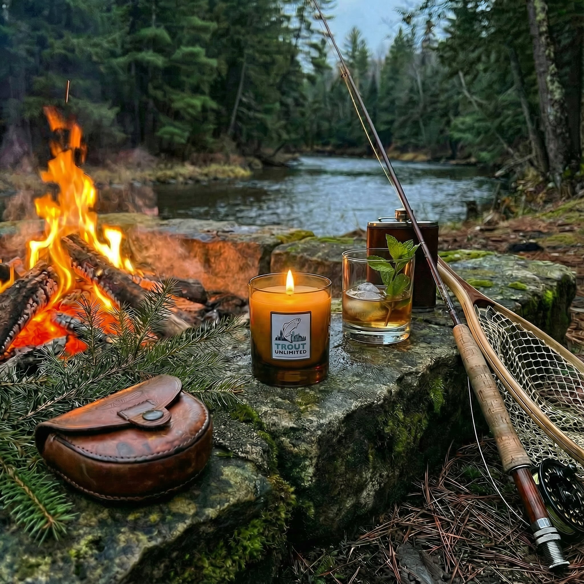 Trout Unlimited Minted Waters Candle